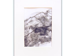 górski pejzaż rysunek biał-czarny - zdjęcie od annasko