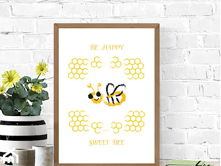 Aranżacje wnętrz - Pokój dziecka: pszczólka plakat - annasko. Przeglądaj, dodawaj i zapisuj najlepsze zdjęcia, pomysły i inspiracje designerskie. W bazie mamy już prawie milion fotografii!