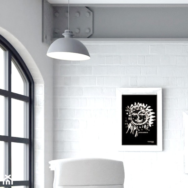 czarno biały plakat słońce i księżyc - zdjęcie od annasko - Homebook