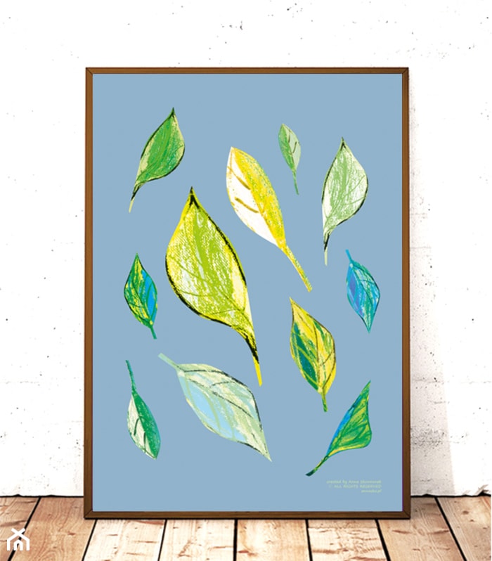 zielone liście print - zdjęcie od annasko