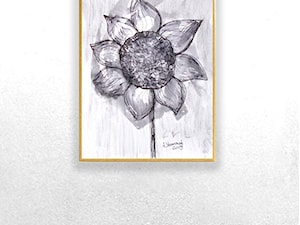słonecznik szkic czarno biały - zdjęcie od annasko