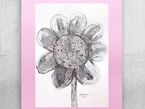 biało czarny rysunek z kwiatem - zdjęcie od annasko