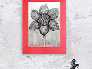 kwiat szkic biało czarny - zdjęcie od annasko