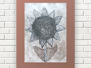 słonecznik szkic biało czarny - zdjęcie od annasko