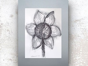 biało czarny rysunek - słonecznika - zdjęcie od annasko