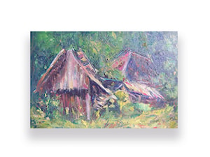 olejny obraz z chatą - zdjęcie od annasko