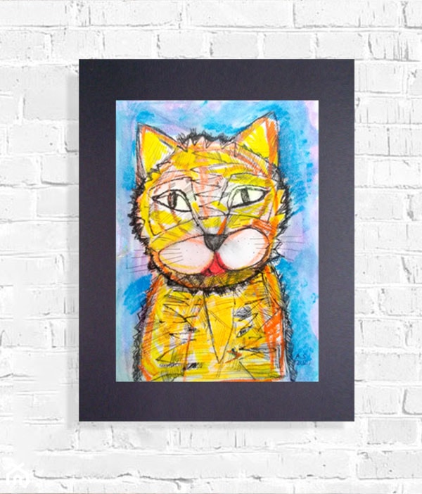 dziki kot grafika do pokoju dziecięcego - zdjęcie od annasko - Homebook