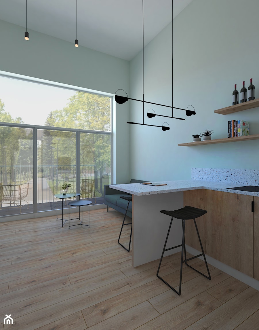 Mieszkanie nowoczesnej singielki - Salon, styl minimalistyczny - zdjęcie od BS Studio Projektowe