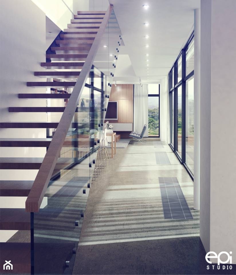 Dom jednorodzinny - Hol / przedpokój, styl nowoczesny - zdjęcie od EPI Studio