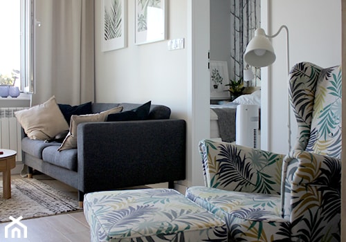 Mieszkanie w bloku z wielkiej płyty - Salon, styl skandynawski - zdjęcie od NOVI projektowanie
