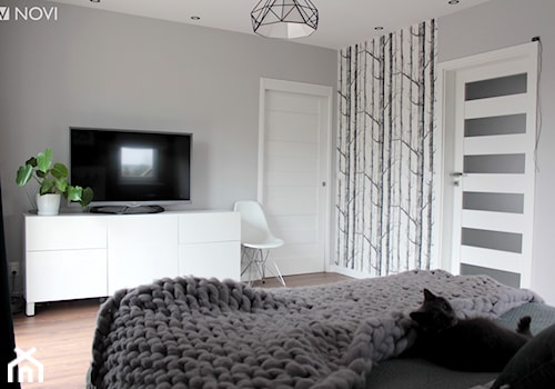 Sypialnia z zielenią - zdjęcie od NOVI projektowanie