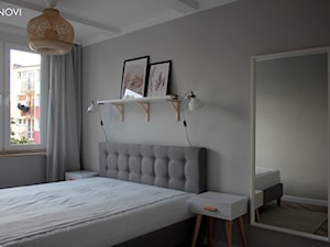Szara sypialnia - zdjęcie od NOVI projektowanie