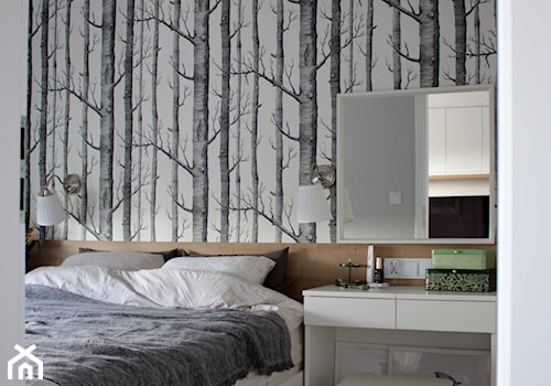 Mieszkanie w bloku z wielkiej płyty - Sypialnia, styl skandynawski - zdjęcie od NOVI projektowanie