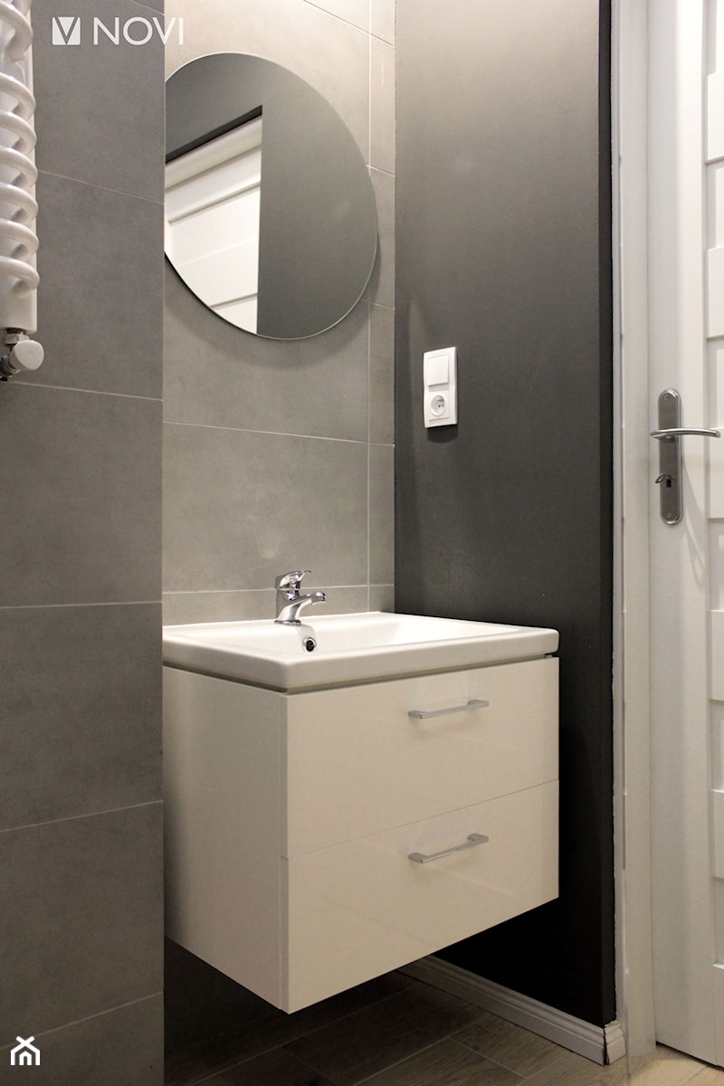 Czarno-szara łazienka - zdjęcie od NOVI projektowanie