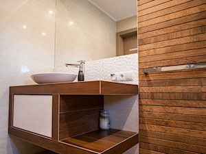 Łazienka w ciepłej stylizacji - zdjęcie od Pracownia Projektowania Wnętrz Małgorzata Czapla