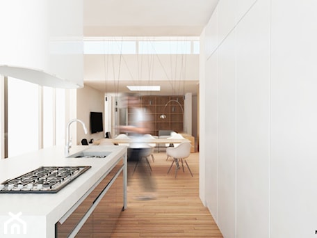Aranżacje wnętrz - Kuchnia: Projekt wnętrza domu parterowego - Kuchnia, styl minimalistyczny - WIKA ARCHITEKCI. Przeglądaj, dodawaj i zapisuj najlepsze zdjęcia, pomysły i inspiracje designerskie. W bazie mamy już prawie milion fotografii!
