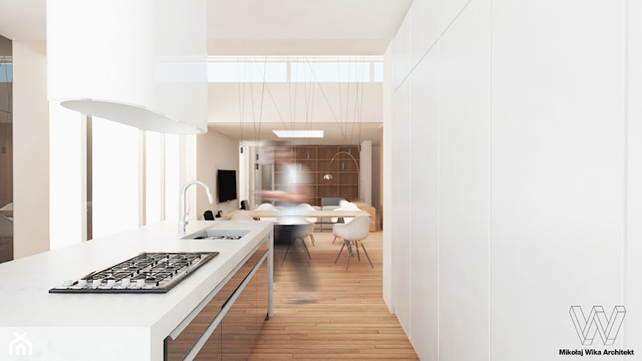 Projekt wnętrza domu parterowego - Kuchnia, styl minimalistyczny - zdjęcie od WIKA ARCHITEKCI