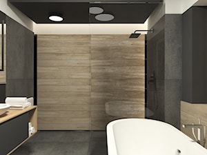 JAPANESE CUT | 2018 - Średnia bez okna z lustrem łazienka, styl minimalistyczny - zdjęcie od L42 Architektura