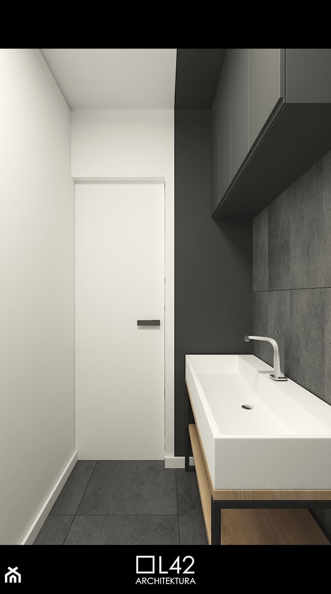 JAPANESE CUT | 2018 - Mała bez okna łazienka, styl minimalistyczny - zdjęcie od L42 Architektura