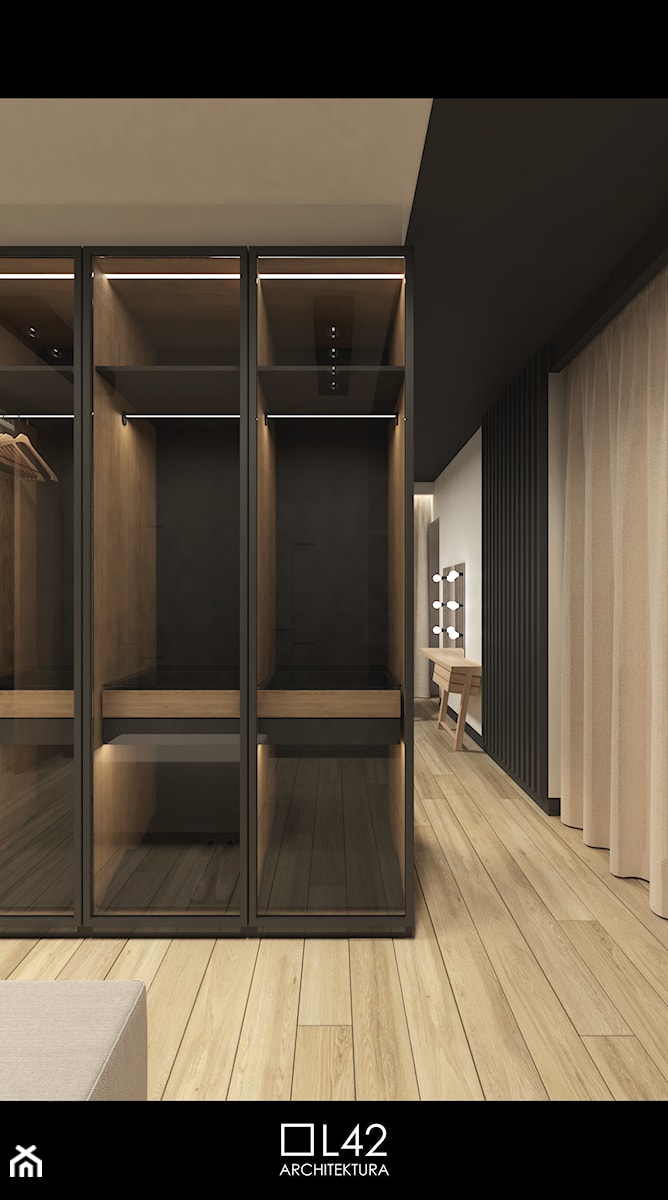 JAPANESE CUT | 2018 - Średnia otwarta garderoba, styl minimalistyczny - zdjęcie od L42 Architektura