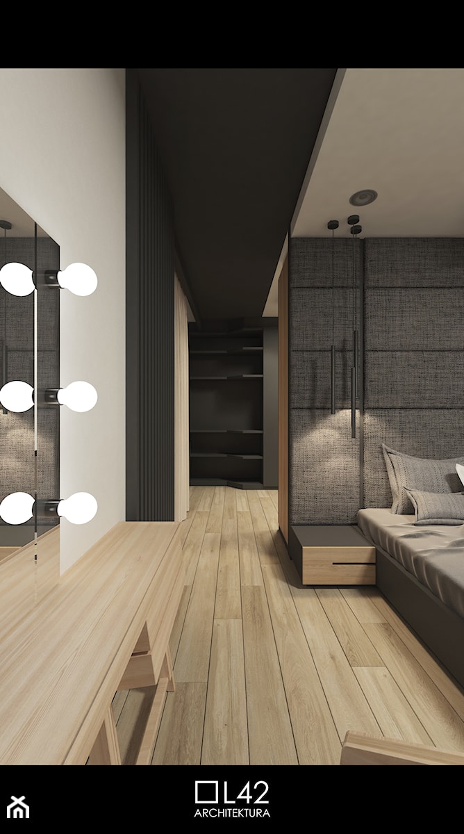 JAPANESE CUT | 2018 - Garderoba przy sypialni, styl minimalistyczny - zdjęcie od L42 Architektura