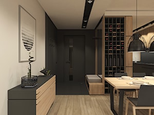 JAPANESE CUT | 2018 - Średni czarny szary hol / przedpokój, styl minimalistyczny - zdjęcie od L42 Architektura