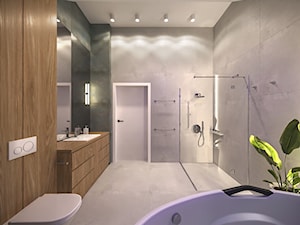 Projekt łazienki na poddaszu - Łazienka, styl minimalistyczny - zdjęcie od Artema Pracownia Architektury Wnętrz Agnieszka Krawczyk