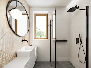 Projekt łazienki na parterze - Łazienka, styl minimalistyczny - zdjęcie od Artema Pracownia Architektury Wnętrz Agnieszka Krawczyk