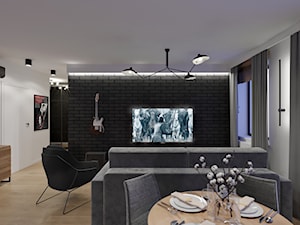 Projekt mieszkania - Salon, styl industrialny - zdjęcie od Artema Pracownia Architektury Wnętrz Agnieszka Krawczyk