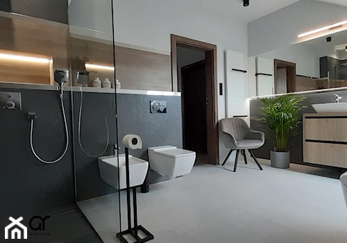 Realizacja Eleganckiej łazienki z ciemną duszą - Łazienka, styl nowoczesny - zdjęcie od ar Wnętrza