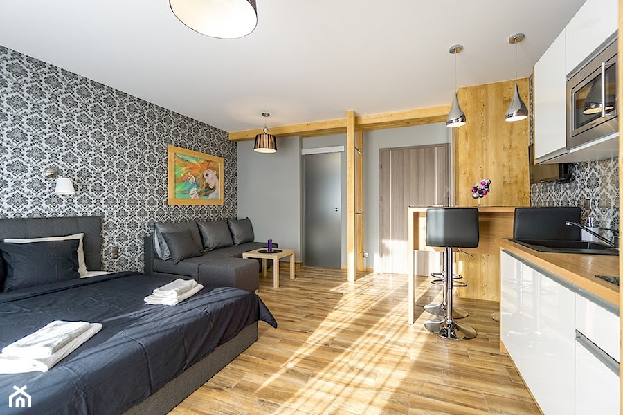 apartamenty w górach - Sypialnia, styl nowoczesny - zdjęcie od Marta Witkowska-Kozera m Art studio projektowe