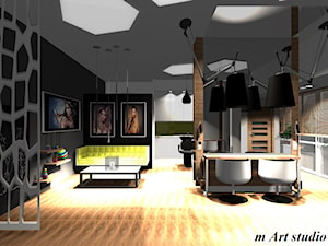 salon fryzjerski - soczysta limonka - Wnętrza publiczne, styl nowoczesny - zdjęcie od Marta Witkowska-Kozera m Art studio projektowe