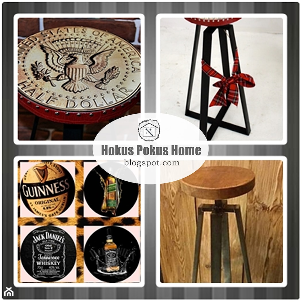 Industrialny hoker barowy "Moneta" - zdjęcie od Hokus Pokus Home - Homebook