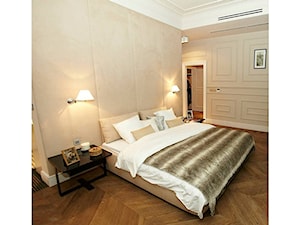 Realizacja indywidualna – mieszkanie prywatne - Średnia szara sypialnia, styl glamour - zdjęcie od Meble Na Wymiar Perfetta