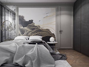 Apartament, Sopot - Średnia sypialnia, styl nowoczesny - zdjęcie od Ideograf