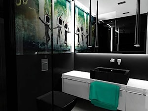 Projekt łazienki w kolorze czarnym - zdjęcie od jms STUDIO s.c.
