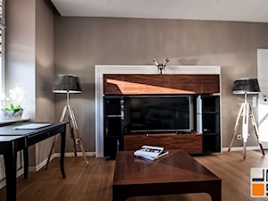 Realizacja wnętrz luksusowego mieszkania w Krakowie - Mały szary salon - zdjęcie od jms STUDIO s.c.