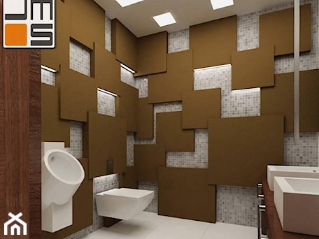 Aranżacje wnętrz - Wnętrza publiczne: Projekt nowoczesnej łazienki - jms STUDIO s.c.. Przeglądaj, dodawaj i zapisuj najlepsze zdjęcia, pomysły i inspiracje designerskie. W bazie mamy już prawie milion fotografii!