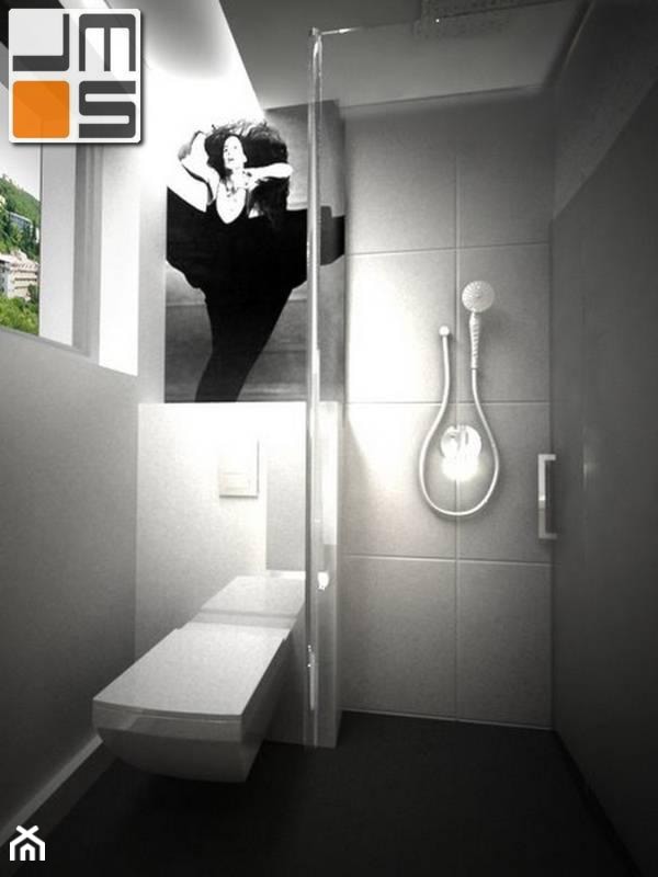 Pomysł na aranżację WC w nowoczesnym wnętrzu - zdjęcie od jms STUDIO s.c.