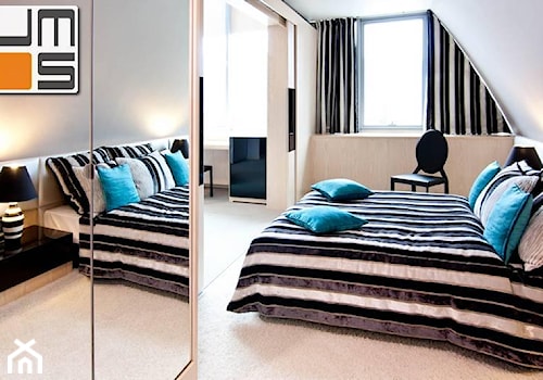 Jasna sypialnia w apartamancie w Hotelu Młyn Jacka k/Wadowic - zdjęcie od jms STUDIO s.c.