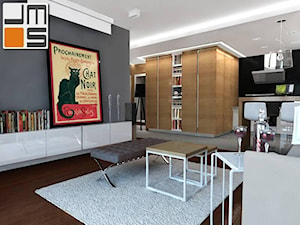 Projekt nowoczesnego salonu z projektorem - zdjęcie od jms STUDIO s.c.