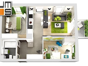 Wizualizacje układów funkcjonalnych mieszkań dla dewelopera - zdjęcie od jms STUDIO s.c.