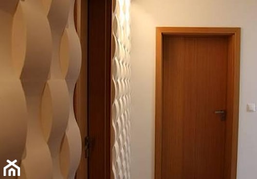 Pomysł na wykończenie ścian w nowoczesnym korytarzu - zdjęcie od jms STUDIO s.c.