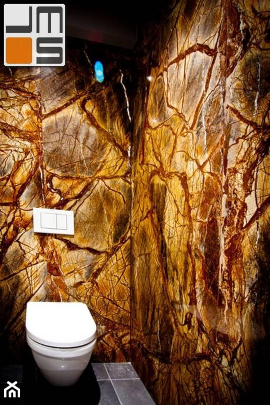 Ściana wykończona kamieniem naturalnymTrawertyn Forest Brown - zdjęcie od jms STUDIO s.c. - Homebook