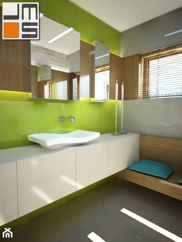 Pomysł na łazienkę w kolorze limonki - zdjęcie od jms STUDIO s.c.