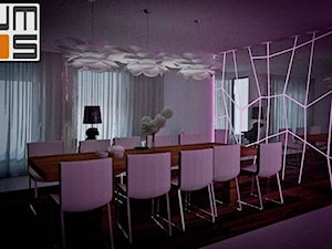 Projektowanie i aranżacja wnętrza jadalni z zastosowaniem oświetlenia Led RGB - zdjęcie od jms STUDIO s.c.