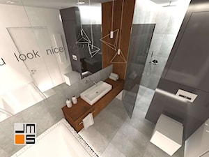 Minimalistyczna łazienka a designerskie dekoracje - zdjęcie od jms STUDIO s.c.