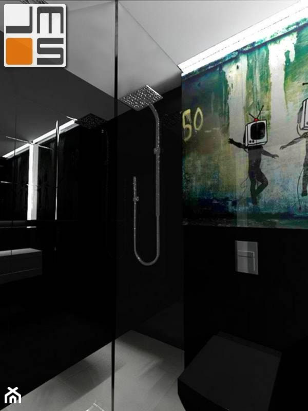 Projekt małej łazienki z prysznicem - zdjęcie od jms STUDIO s.c.