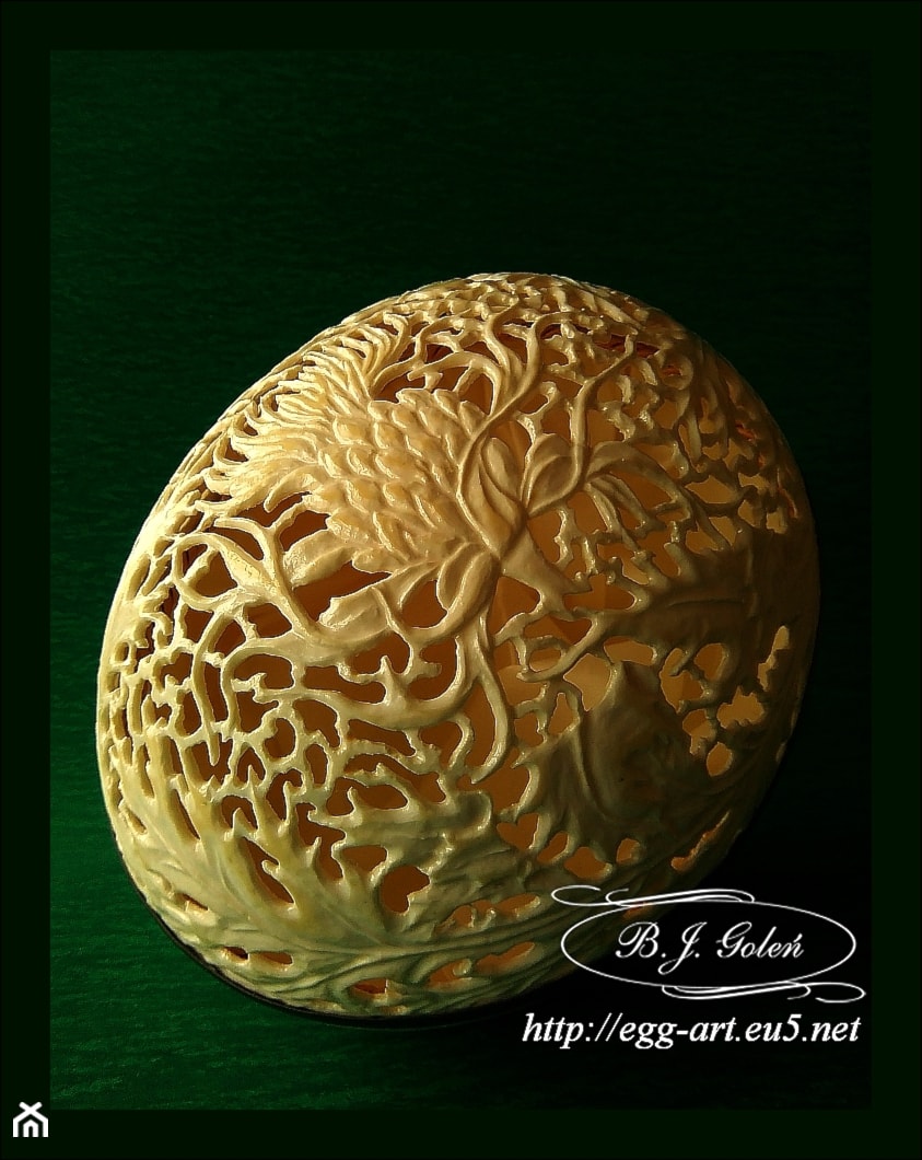 Oset- rzeźba - zdjęcie od Ażurowe pisanki rzeźbione - Egg art