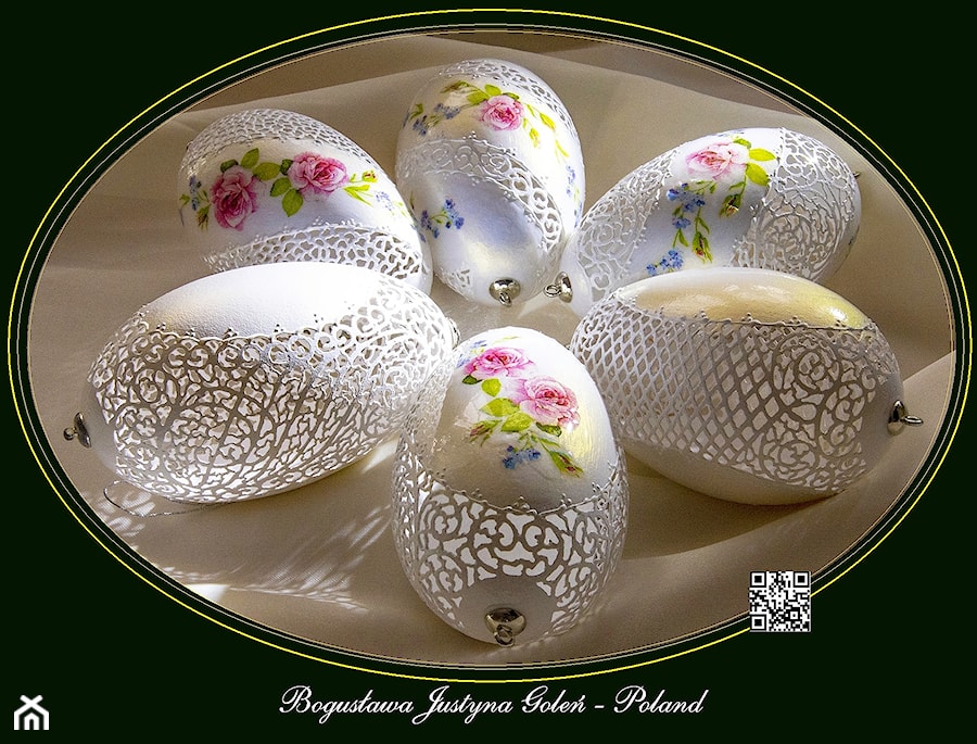 Ażurki w różyczki - zdjęcie od Ażurowe pisanki rzeźbione - Egg art